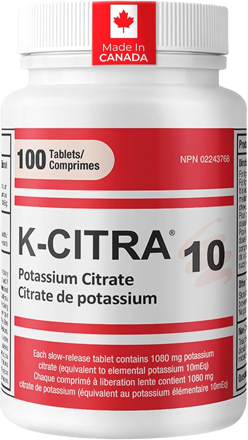 K-Citra potassium citrate bottle with 100 tablets