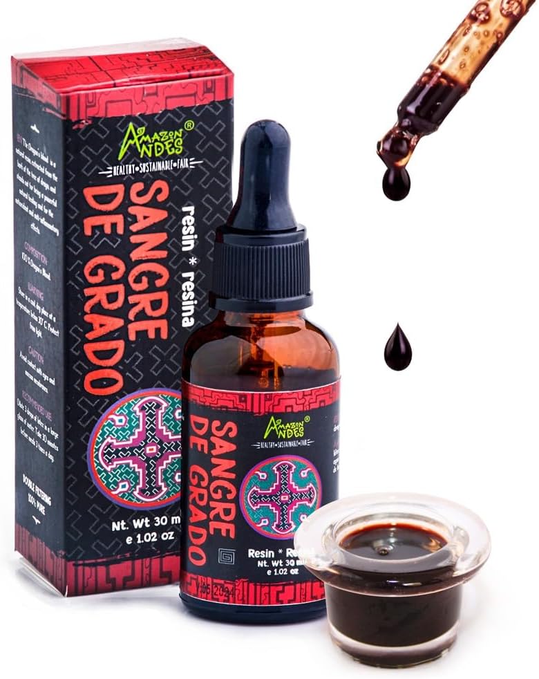 Amazon Andes Dragon’s Blood 30 mL bottle and box
